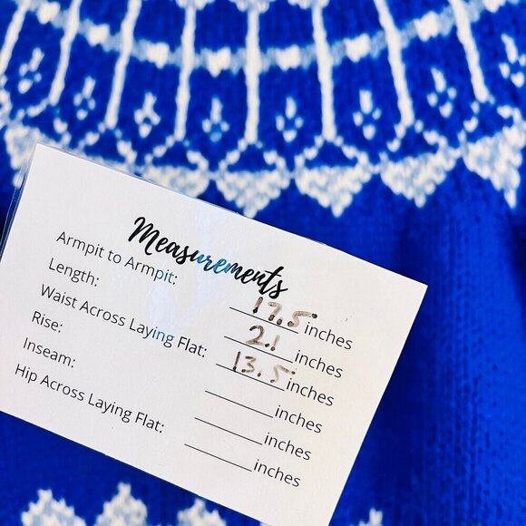 Blue Button Down Handmade Knit Collared Fisherman’s Sweater - XXS - Picture 4 of 9